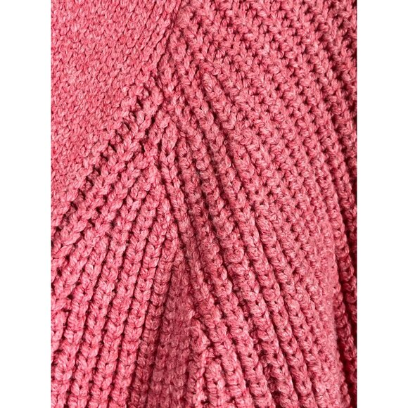 Retro Knit Cardigan Sweater Pink 2X Feminine Coquette Neutral Festive Grandpa - Picture 4 of 9